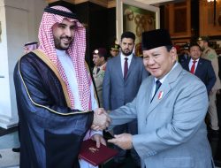 Prabowo Terima Kunjungan Menhan Arab Saudi, Perkuat Kerja Sama Industri Pertahanan