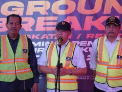 PERCEPAT PEMBANGUNAN INFRASTRUKTUR DI BIDANG TRANSPORTASI DARAT, DITJEN HUBDAT LAKUKAN GROUNDBREAKING TERMINAL TIPE A AIR SEBAKUL