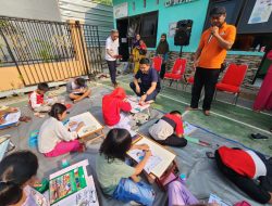 Meriahkan HUT RI Ke 78, Kampung Bebas Narkoba Cikaret Adakan Lomba Mewarnai