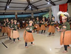 Sambut HUT Ke-78 TNI, Kodim 1710/Mimika Gelar Turnamen Tari Seka