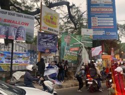 Usai Unras, Sejumlah APK Partai Jadi Sasaran Masa Aksi di Kota Bogor