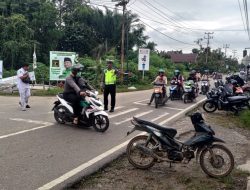 Polres Sekadau Jaga Kamseltibcar Lantas Melalui Ploting Poin di Pagi Hari