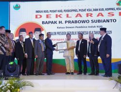 Prabowo Terima Deklarasi Dukungan Jaringan Induk KUD