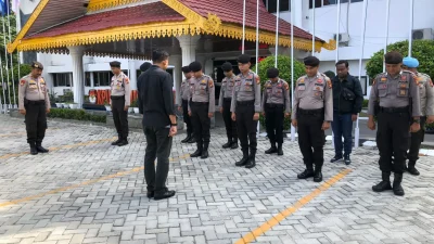 Satgas Preventif OMB LK 2023-2024 Lakukan Pengamanan Kantor KPU Riau