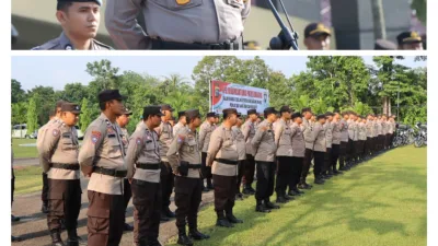 Dalam Rangka Cooling System OMB Lancang Kuning Pemilu 2024, Kapolres Kuansing Pimpin Apel Bhabinkamtibmas 
