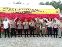 Pastikan Pelayanan Maksimal, Wakapolres Kampar Tinjau Pos Pam Lilin Lancang Kuning 2023