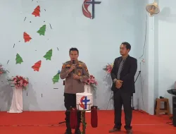 Kapolsek Perhentian Raja Kontrol Pengamananan Natal dan Cooling System Pemilu Damai
