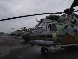 Perkokoh Pertahanan Indonesia, Prabowo Serahkan 8 Helikopter Baru H225M untuk TNI AU