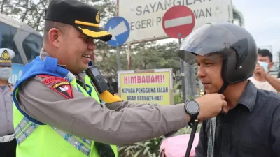 Mengusung Tema Disiplin Berlalu Lintas Cerminan Budaya Bangsa, Satlantas Polres Pelalawan Dukung Program Riau Tertib Berkeselamatan