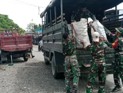 Sambut Bulan Damai, Kodim 1715 Yahukimo Bersama Masyarakat Papua Laksanakan Karya Bhakti di Dekai dan Oksibil