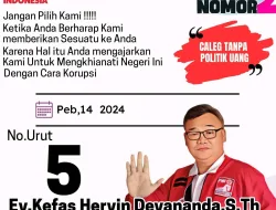 Ev. Kefas Hervin Devananda.S.Th : Masyarakat Harus Cerdas memilih Calon Wakilnya dengan melihat Jejak Rekamnya