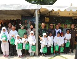 Sambut HUT Kodam jaya/Jayakarta Ke 74 Dandim 0509 Kabupaten Bekasi Bagikan Santunan Kepada Ratusan Anak Yatim-Piatu