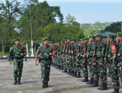 Danrem 174/ATW Pimpin Upacara Penerimaan Dan Pelepasan Satgas Pam Obvitnas PT. Freeport Indonesia