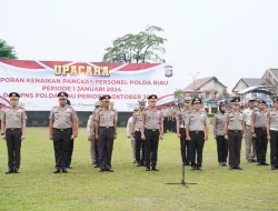 Upacara Kenaikan Pangkat Polda Riau, 808 Personil dan 7 Berpangkat Kombes