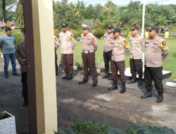 Sukseskan Pemilu 2024, Polsek XIII Koto Kampar Gelar Apel Siaga Personil