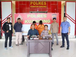 Tim Mata Elang Satresnarkoba Polres Kuansing Tangkap 2 Pelaku Penyalahgunaan Narkotika Jenis Sabu
