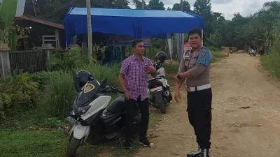 Polsek Kuantan Tengah Lakukan Pengamanan Kampanye Dialogis Pemilu 2024