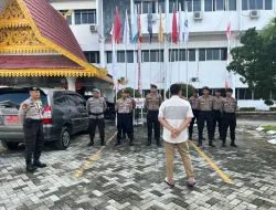 Terjun 45 Personil, Subsatgas OMB LK 2023-2024 Tingkatkan Pengamanan Kantor Penyelenggara Pemilu