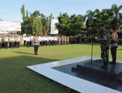 Polres Kampar Laksanakan Apel Gelar Pasukan Sinergitas TNI-Polri Dalam Rangka Pengamanan Cooling System Pemilu 2024