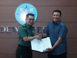 Kapuspen TNI Kunjungi Dewan Pers Pererat Hubungan Kerjasama Saling Menguntungkan