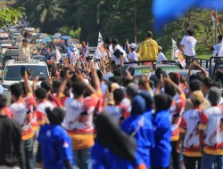Prabowo Disambut Ribuan Masyarakat Sumatera Utara di Medan