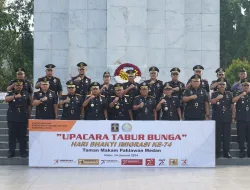 LAPAS BINJAI HADIRI UPACARA TABUR BUNGA PERINGATAN HARI BHAKTI IMIGRASI KE – 74