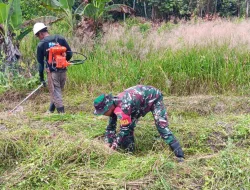 Babinsa Koramil 1710-07/Mapurujaya Ajak Warga Petani Untuk Membuka Lahan Tidur Agar Menjadi Lahan Produktif