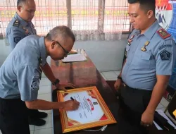 Rutan Pangkalan Brandan Rapat Dinas dan Penandatanganan Fakta Integritas serta Komitmen Bersama Pencanangan ZI Menuju WBK/ WBBM