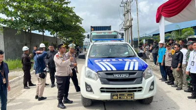 Kapolres Rohil Cek Logistik dan Alat-alat Kelengkapan TPS di Gudang KPU