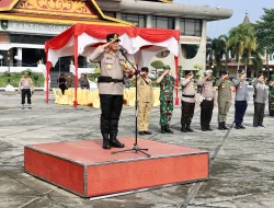 Kapolres Pekanbaru Pimpin Apel Sarpras Pemilu 2024