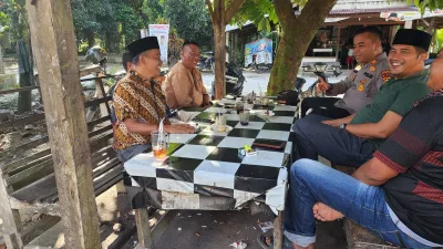 Giat Cooling System, Kapolsek Tambang Ngopi Bareng Bersama Warga Koto Perambahan
