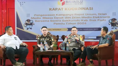 Jadi Narasumber di Rakor Bawaslu, Kapolres Siak Sampaikan Hal Ini Kepada Sentra Gakkumdu dan Panwascam
