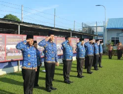 Inspektur Upacara HKN Theo Adrianus Apresiasi Kelancaran Pemilu Di Lapas Binjai