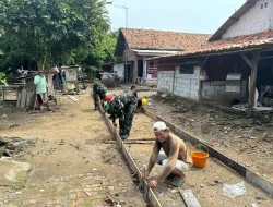 Satgas TMMD ke 119 Kodim 0509 Kabupaten Bekasi Bangun Jalan Lingkungan