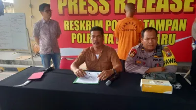 Pelaku Pengancaman di Loket PT Sari Kencana Pekanbaru Ditangkap Polsek Tampan 