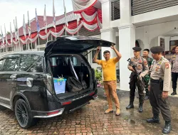 Polres Kuansing Kawal Ketat Pergeseran Hasil Penghitungan Suara Pemilu 2024 ke Kantor KPU Provinsi Riau