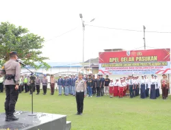 Kapolres Pelalawan Pimpin Apel Gelar Pasukan Operasi Keselamatan Lancang Kuning Tahun 2024