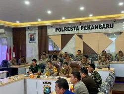 Kapolresta Pekanbaru Pimpin Rapat Eksternal Antisipasi Karlahut
