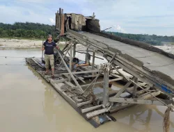 Penindakan Penambangan Emas Tanpa Izin (PETI) Dilakukan oleh Sat Reskrim Polres Kuansing di Dusun Pasongik