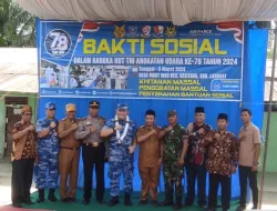 Semarakkan Perayaan HUT TNI AU ke 78, Lanud Soewondo Gelar Bakti Sosial Di Sicanggang Langkat