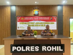 Satgas Ops Ketupat LK 2024 Polres Rohil, Lakukan Anev Hari Pertama Giat Operasi