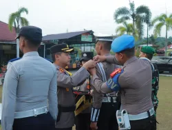 Polres Kampar Laksanakan Apel Gelar Pasukan Operasi Kepolisian Terpusat “Ketupat 2024”