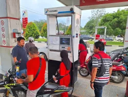 Polres Kuansing Lakukan Pengecekan Pendistribusian dan Penyaluran BBM di SPBU Kebun Nenas Desa Jake