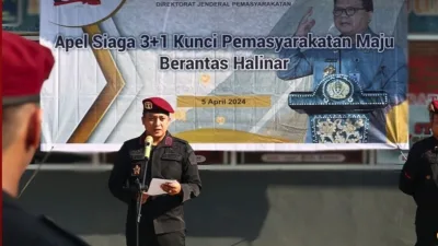 Rutan Pangkalan Brandan Gelar Apel Siaga Dan Razia Gabungan Bersama APH Menyambut Hari Bakti Pemasyarakatan ke-60