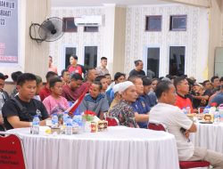 Kompak Beri Semangat! Polres Rokan Hilir dan Jajaran Bersama Masyarakat Nobar Semifinal Piala Asia U-23