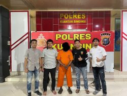 Satreskrim Polres Kuansing Amankan Pelaku Penebangan Illegal di Hutan Lindung