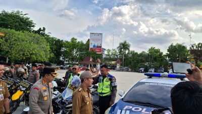 Dalam Rangka Pengamanan Presiden RI ke Riau, Kapolresta Pekanbaru Pimpin Apel Gelar Pasukan 