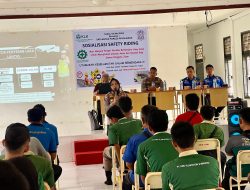 Peduli Keselamatan, Satlantas Polres Pelalawan Edukasi Tertib Berlalu Lintas Karyawan PT Adei Plantation
