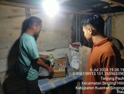 Penertiban Tempat Bakar Emas Tanpa Izin di Desa Tanjung Pauh oleh Polsek Singingi Hilir