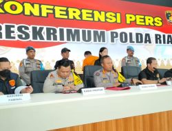 Polda Riau Gelar Press Release Tindak Pidana Penganiayaan Yang Mengakibatkan Korban Meninggal